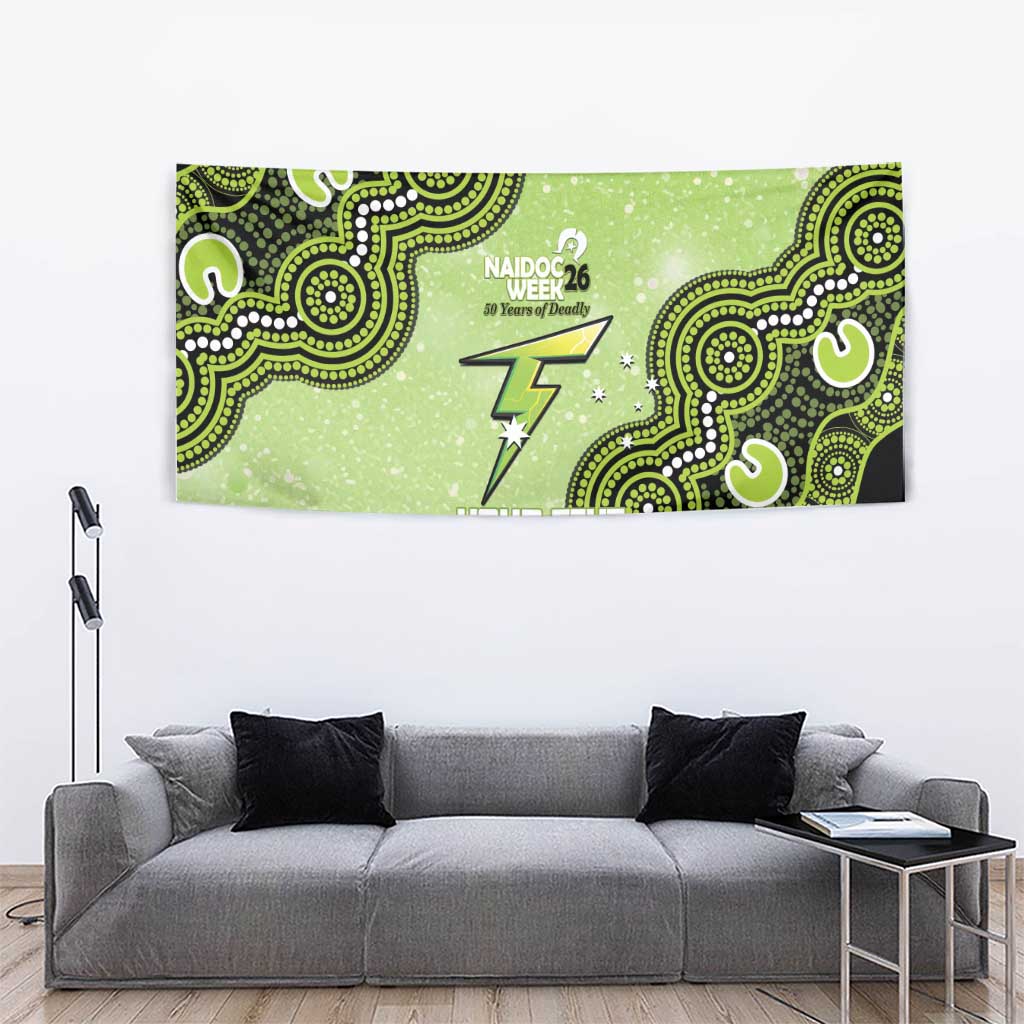 Sydney Thunder NAIDOC Week 2026 Custom Tapestry 50 Years Deadly Indigenous Art Glitter Effect