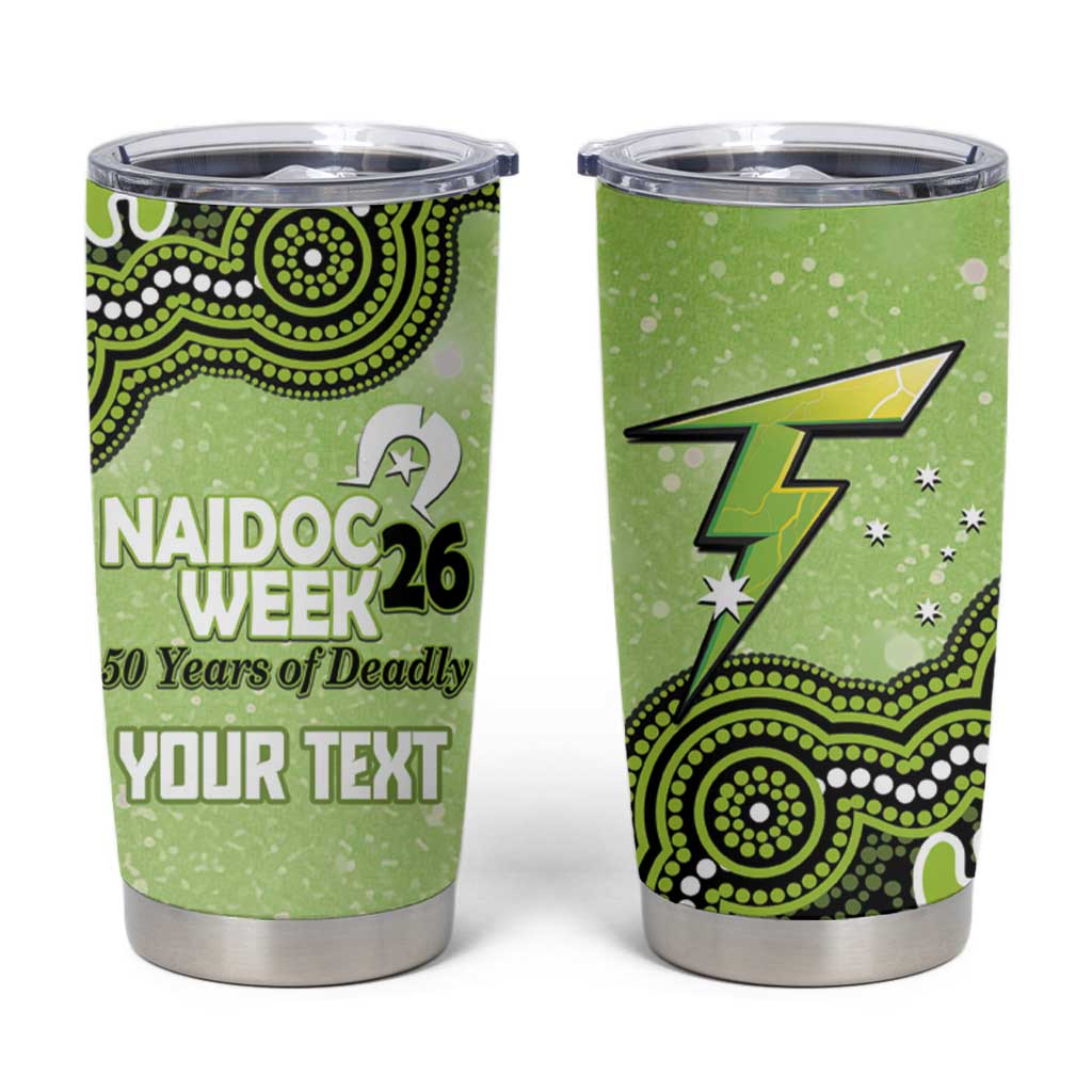 Sydney Thunder NAIDOC Week 2026 Custom Tumbler Cup 50 Years Deadly Indigenous Art Glitter Effect