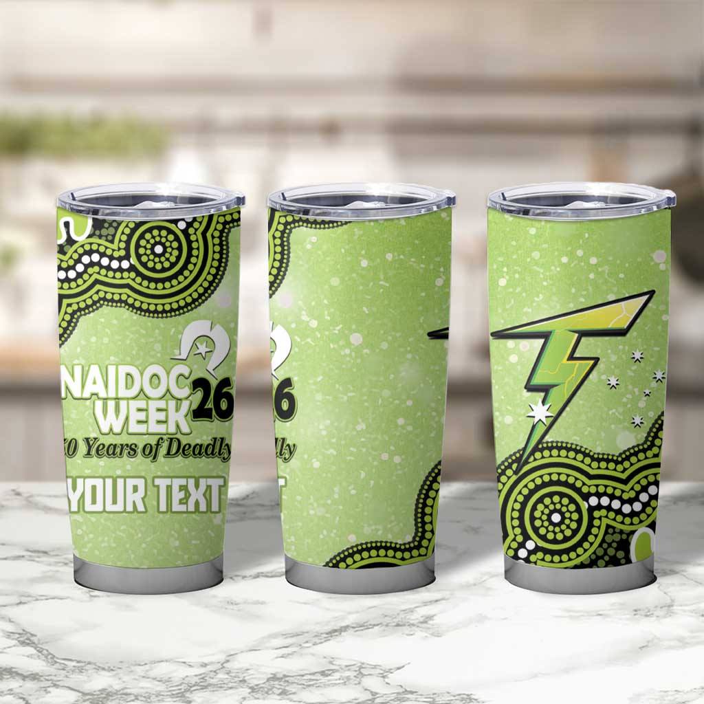 Sydney Thunder NAIDOC Week 2026 Custom Tumbler Cup 50 Years Deadly Indigenous Art Glitter Effect