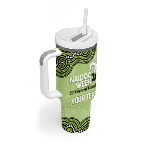 Sydney Thunder NAIDOC Week 2026 Custom Tumbler With Handle 50 Years Deadly Indigenous Art Glitter Effect