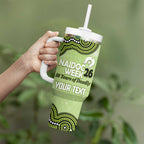 Sydney Thunder NAIDOC Week 2026 Custom Tumbler With Handle 50 Years Deadly Indigenous Art Glitter Effect