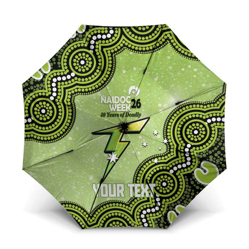 Sydney Thunder NAIDOC Week 2026 Custom Umbrella 50 Years Deadly Indigenous Art Glitter Effect