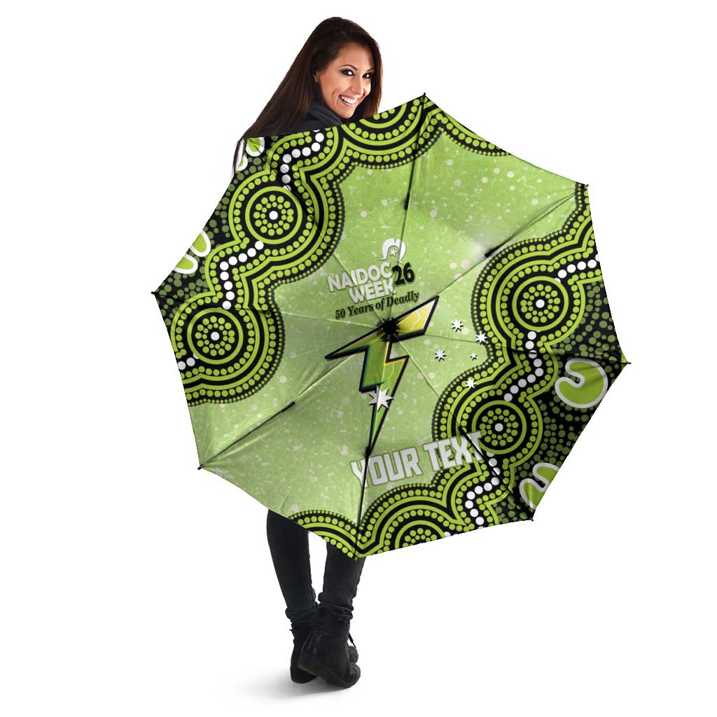 Sydney Thunder NAIDOC Week 2026 Custom Umbrella 50 Years Deadly Indigenous Art Glitter Effect