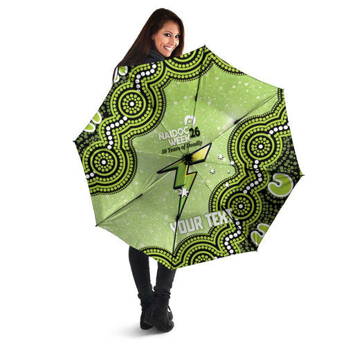 Sydney Thunder NAIDOC Week 2026 Custom Umbrella 50 Years Deadly Indigenous Art Glitter Effect