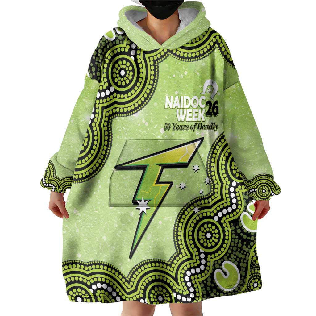 Sydney Thunder NAIDOC Week 2026 Custom Wearable Blanket Hoodie 50 Years Deadly Indigenous Art Glitter Effect