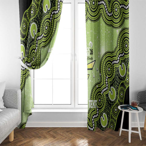 Sydney Thunder NAIDOC Week 2026 Custom Window Curtain 50 Years Deadly Indigenous Art Glitter Effect
