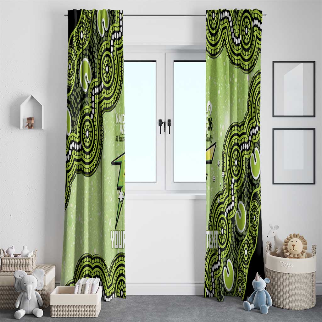 Sydney Thunder NAIDOC Week 2026 Custom Window Curtain 50 Years Deadly Indigenous Art Glitter Effect