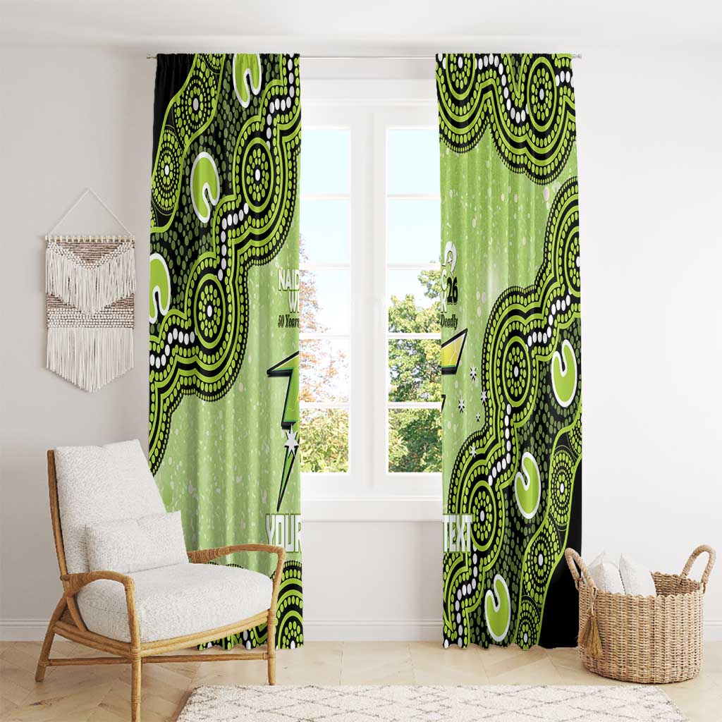Sydney Thunder NAIDOC Week 2026 Custom Window Curtain 50 Years Deadly Indigenous Art Glitter Effect