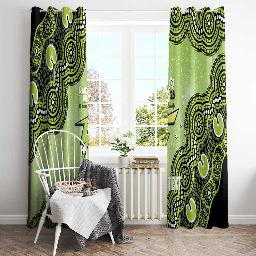 Sydney Thunder NAIDOC Week 2026 Custom Window Curtain 50 Years Deadly Indigenous Art Glitter Effect