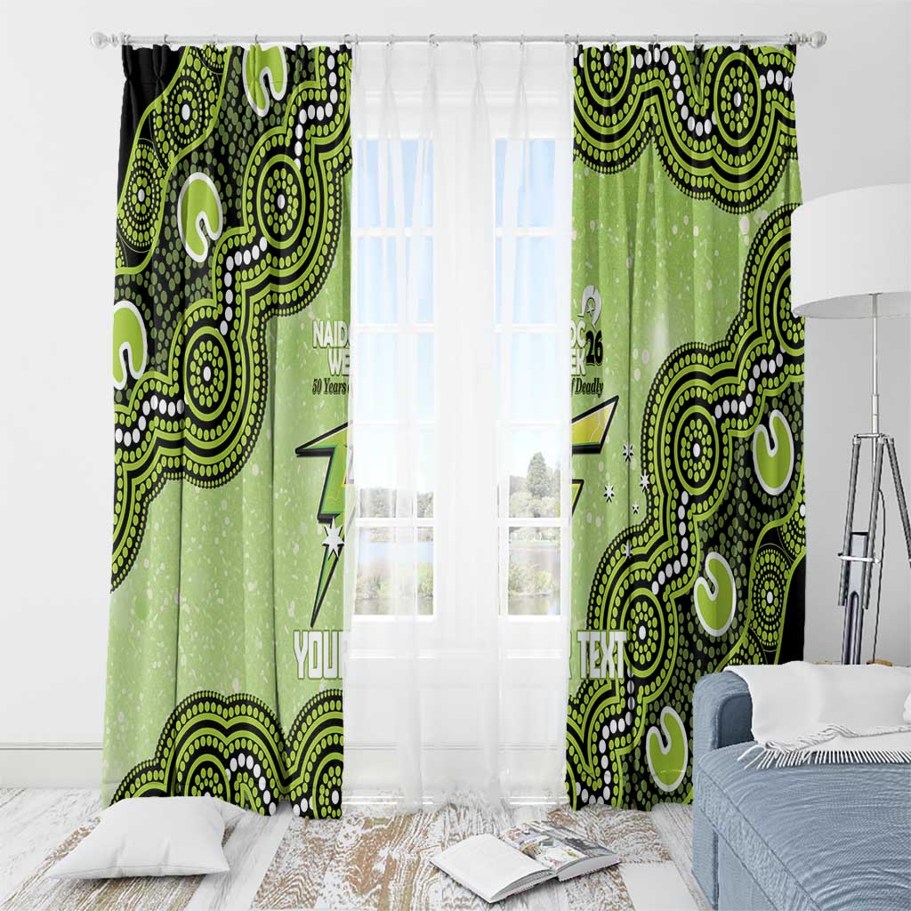 Sydney Thunder NAIDOC Week 2026 Custom Window Curtain 50 Years Deadly Indigenous Art Glitter Effect