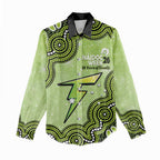 Sydney Thunder NAIDOC Week 2026 Custom Women Casual Shirt 50 Years Deadly Indigenous Art Glitter Effect