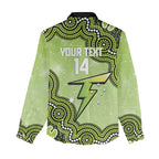 Sydney Thunder NAIDOC Week 2026 Custom Women Casual Shirt 50 Years Deadly Indigenous Art Glitter Effect