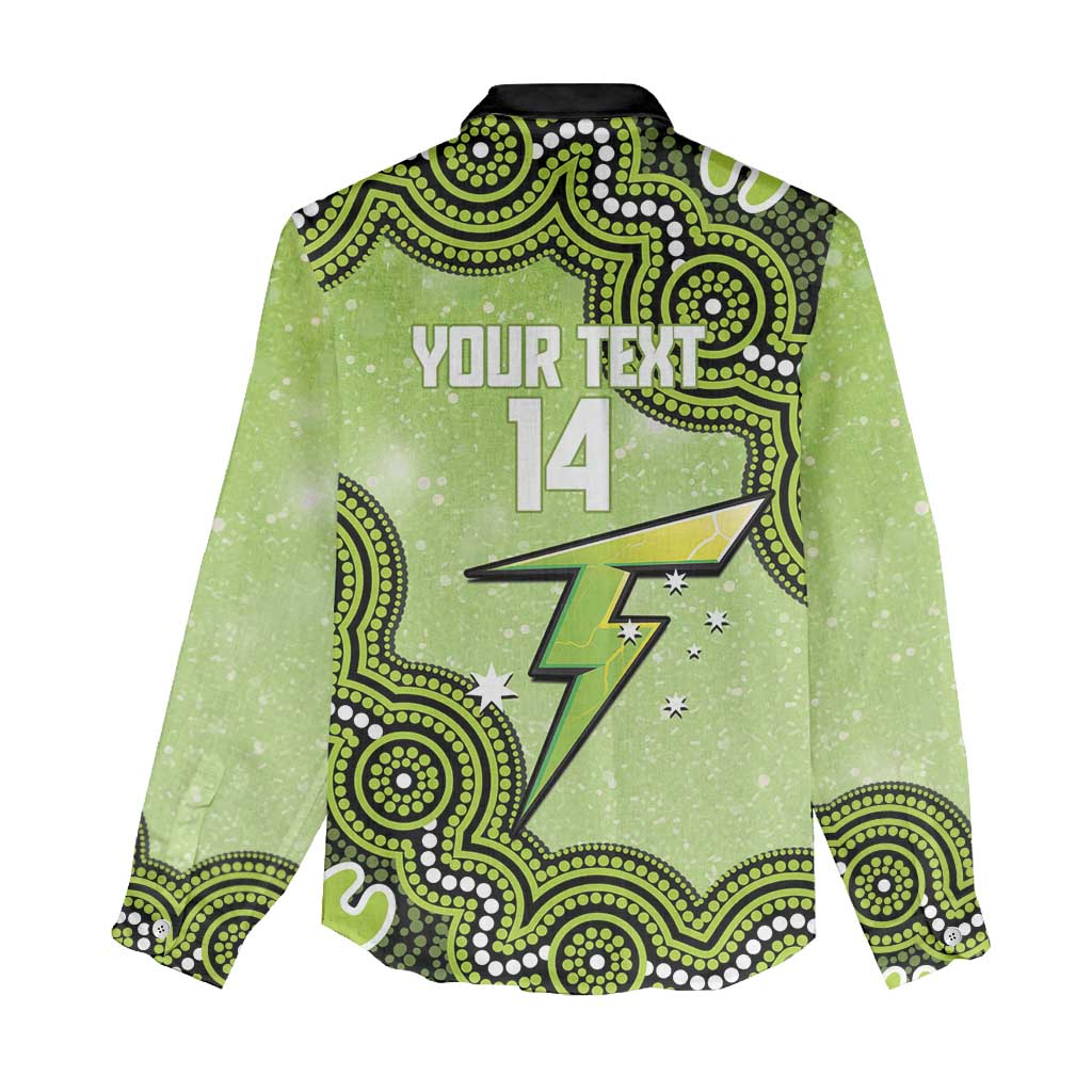 Sydney Thunder NAIDOC Week 2026 Custom Women Casual Shirt 50 Years Deadly Indigenous Art Glitter Effect