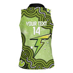 Sydney Thunder NAIDOC Week 2026 Custom Women Sleeveless Polo Shirt 50 Years Deadly Indigenous Art Glitter Effect