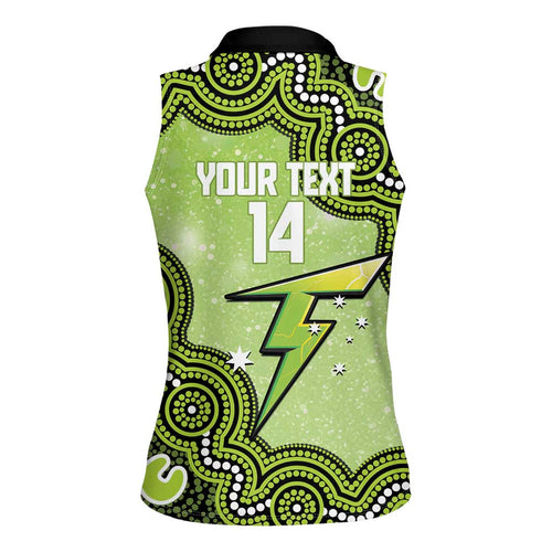 Sydney Thunder NAIDOC Week 2026 Custom Women Sleeveless Polo Shirt 50 Years Deadly Indigenous Art Glitter Effect