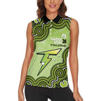 Sydney Thunder NAIDOC Week 2026 Custom Women Sleeveless Polo Shirt 50 Years Deadly Indigenous Art Glitter Effect