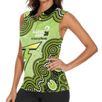 Sydney Thunder NAIDOC Week 2026 Custom Women Sleeveless Polo Shirt 50 Years Deadly Indigenous Art Glitter Effect