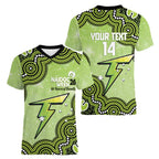 Sydney Thunder NAIDOC Week 2026 Custom Women V-Neck T-Shirt 50 Years Deadly Indigenous Art Glitter Effect
