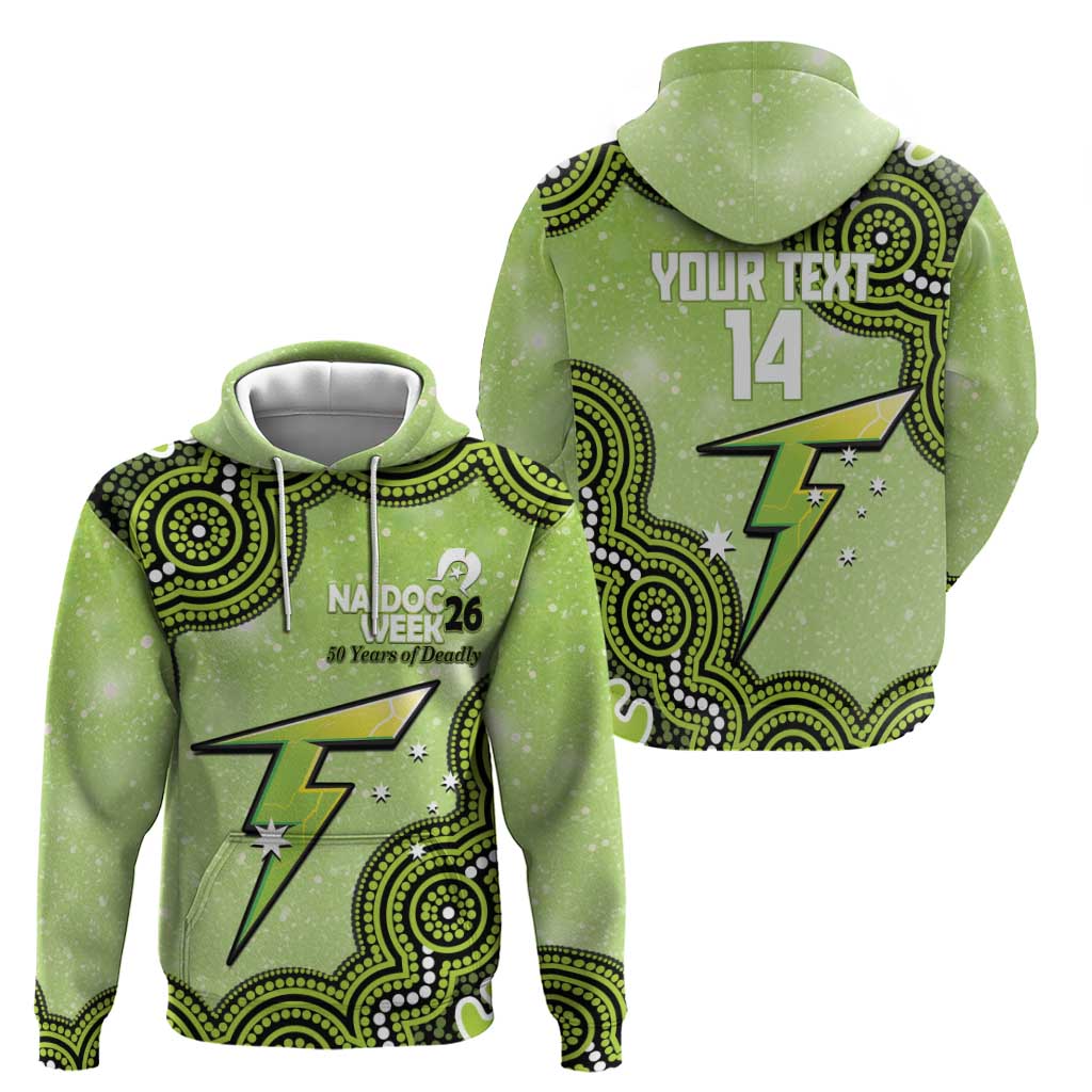 Sydney Thunder NAIDOC Week 2026 Custom Zip Hoodie 50 Years Deadly Indigenous Art Glitter Effect