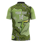 Sydney Thunder NAIDOC Week 2026 Custom Zipper Polo Shirt 50 Years Deadly Indigenous Art Glitter Effect