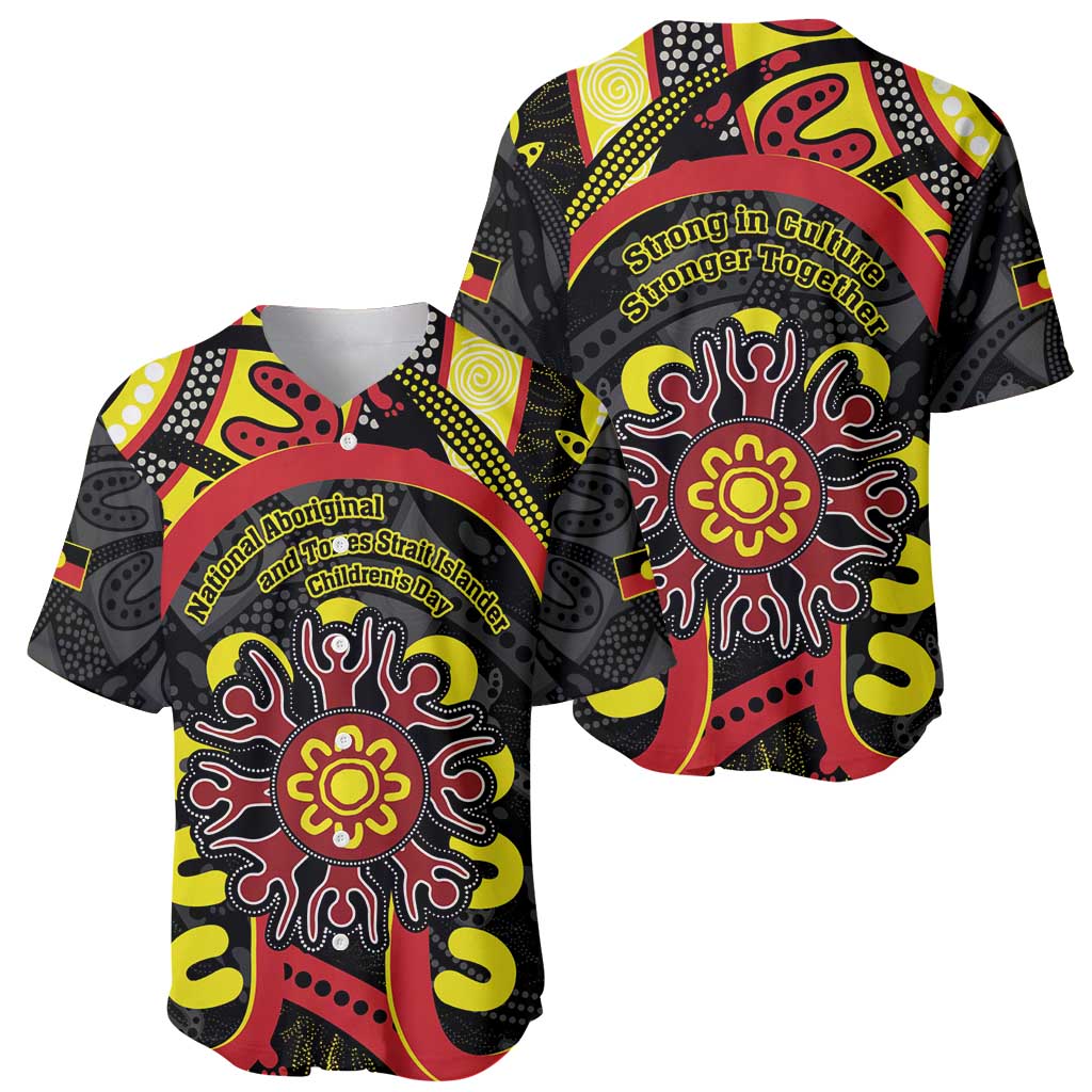 Australia Indigenous Children's Day Baseball Jersey Strong In Culture Stronger Together Aboriginal Art
