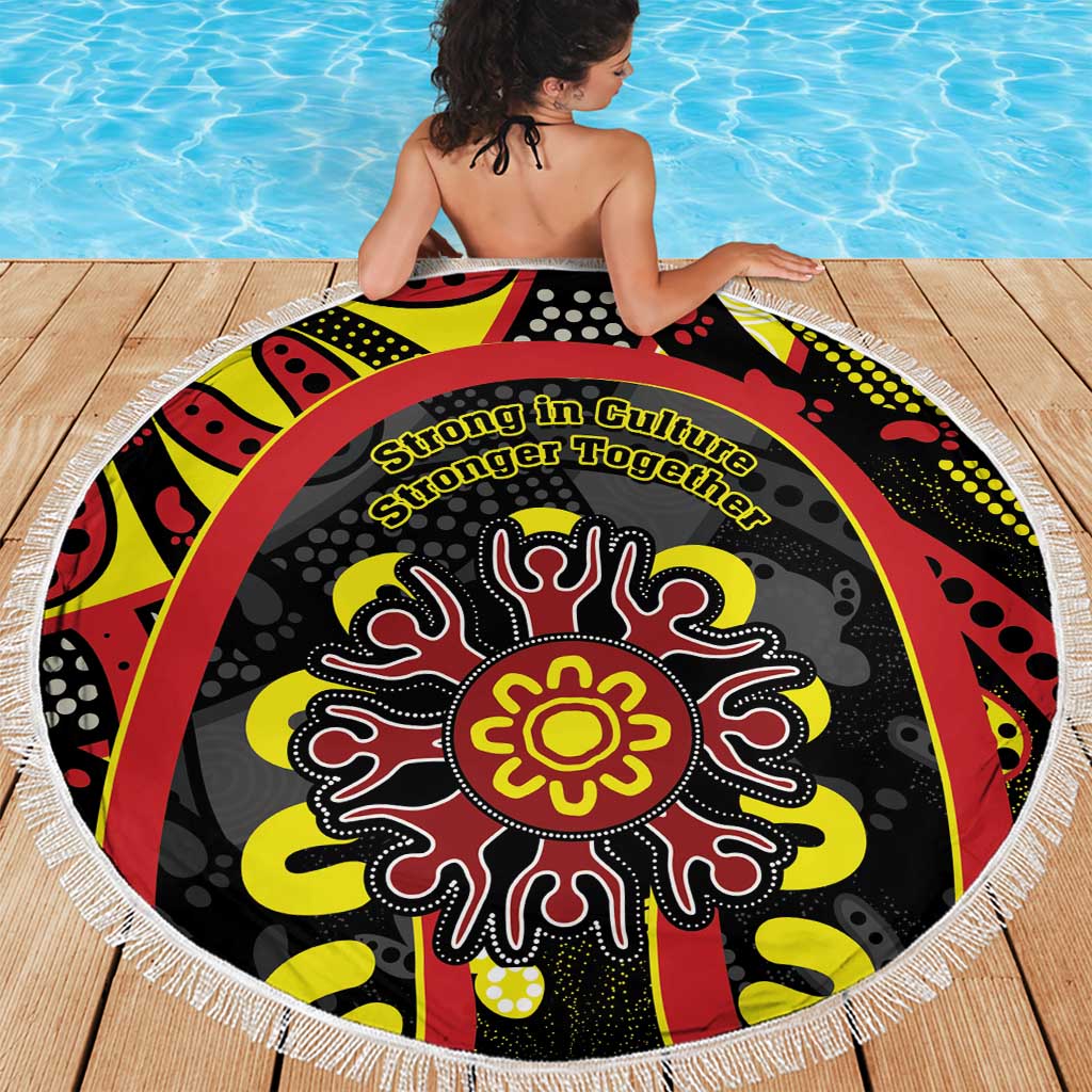Australia Indigenous Children's Day Beach Blanket Strong In Culture Stronger Together Aboriginal Art