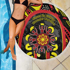 Australia Indigenous Children's Day Beach Blanket Strong In Culture Stronger Together Aboriginal Art