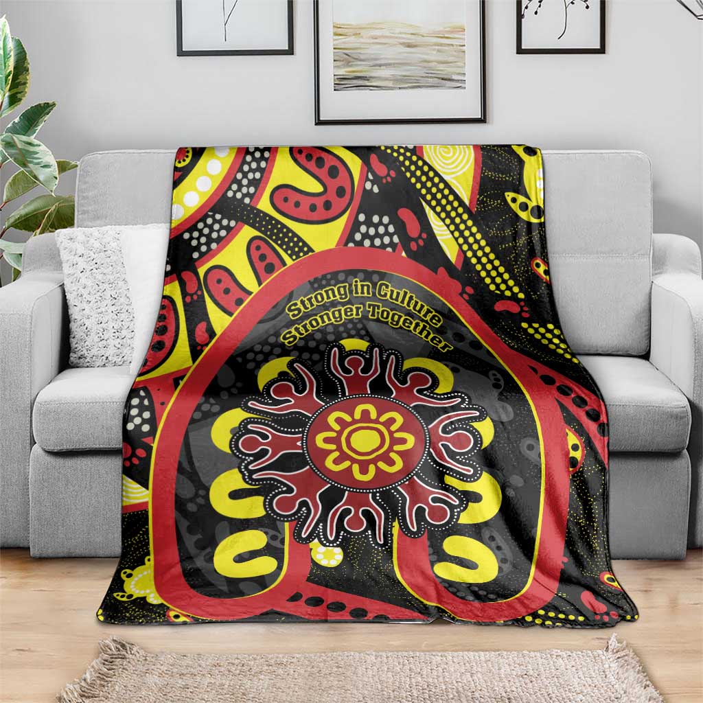 Australia Indigenous Children's Day Blanket Strong In Culture Stronger Together Aboriginal Art