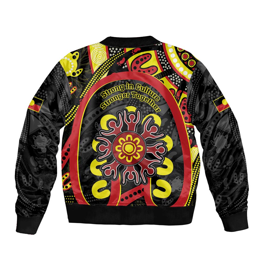 Australia Indigenous Children's Day Bomber Jacket Strong In Culture Stronger Together Aboriginal Art