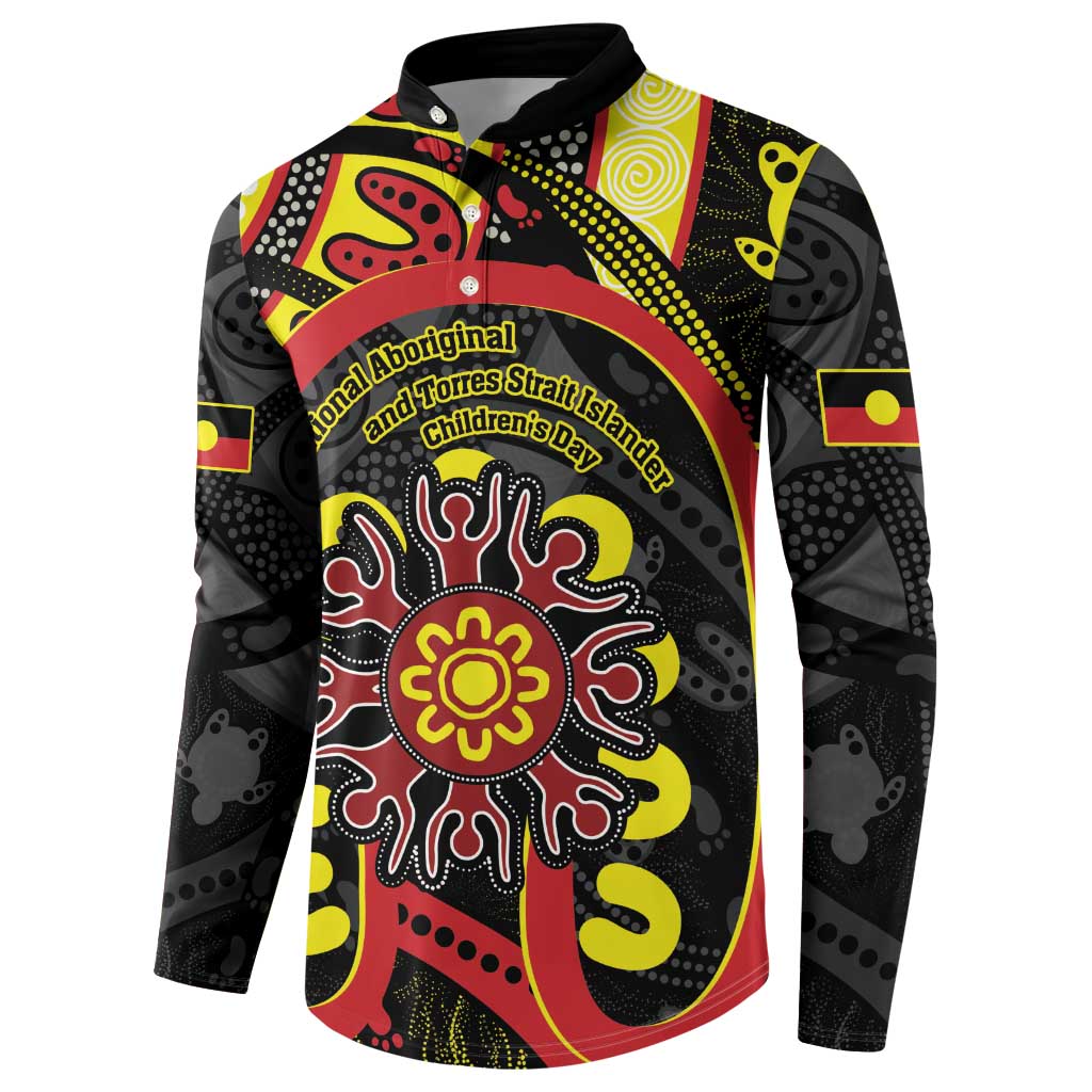 Australia Indigenous Children's Day Button Sweatshirt Strong In Culture Stronger Together Aboriginal Art