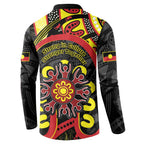 Australia Indigenous Children's Day Button Sweatshirt Strong In Culture Stronger Together Aboriginal Art