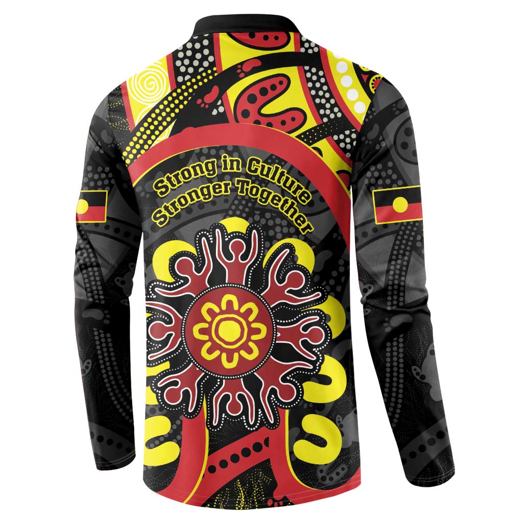 Australia Indigenous Children's Day Button Sweatshirt Strong In Culture Stronger Together Aboriginal Art