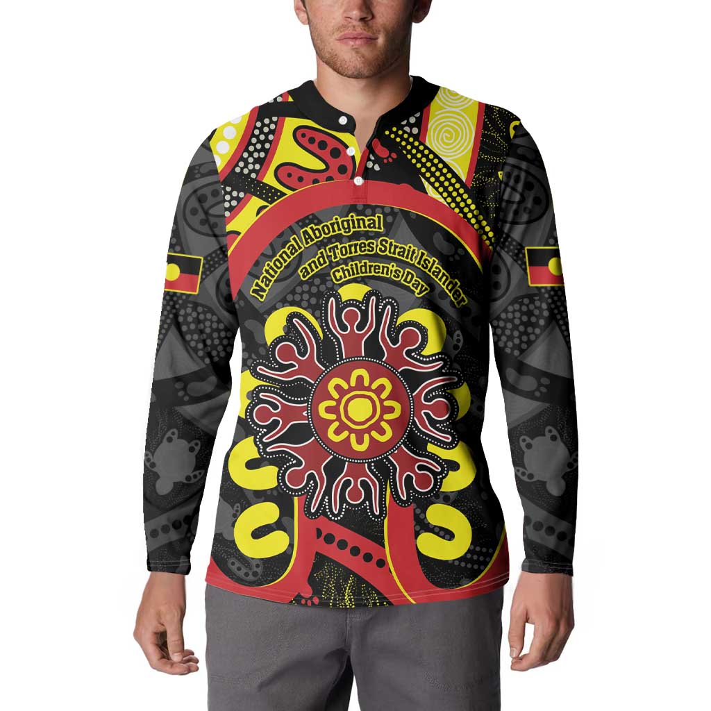 Australia Indigenous Children's Day Button Sweatshirt Strong In Culture Stronger Together Aboriginal Art