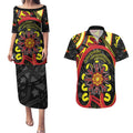 Australia Indigenous Children's Day Couples Matching Puletasi and Hawaiian Shirt Strong In Culture Stronger Together Aboriginal Art