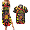 Australia Indigenous Children's Day Couples Matching Summer Maxi Dress and Hawaiian Shirt Strong In Culture Stronger Together Aboriginal Art