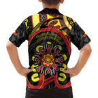 Australia Indigenous Children's Day Family Matching Long Sleeve Bodycon Dress and Hawaiian Shirt Strong In Culture Stronger Together Aboriginal Art