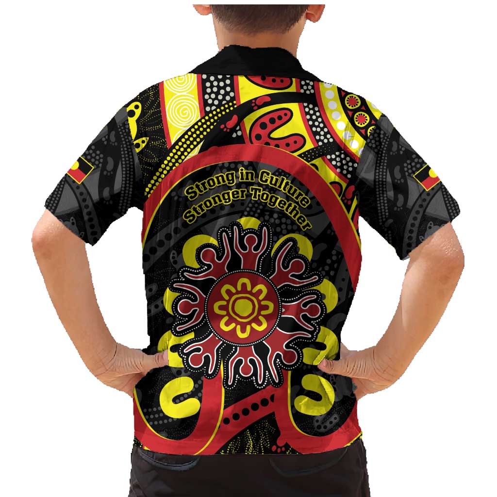 Australia Indigenous Children's Day Family Matching Mermaid Dress and Hawaiian Shirt Strong In Culture Stronger Together Aboriginal Art