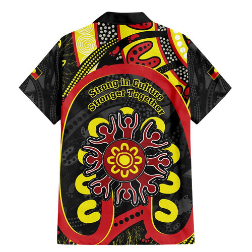 Australia Indigenous Children's Day Family Matching Mermaid Dress and Hawaiian Shirt Strong In Culture Stronger Together Aboriginal Art