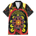 Australia Indigenous Children's Day Family Matching Short Sleeve Bodycon Dress and Hawaiian Shirt Strong In Culture Stronger Together Aboriginal Art