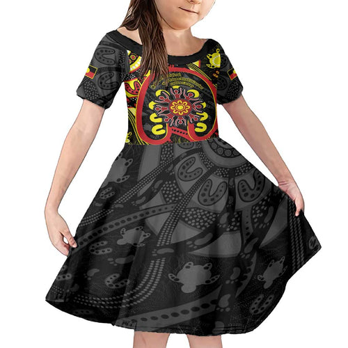 Australia Indigenous Children's Day Family Matching Summer Maxi Dress and Hawaiian Shirt Strong In Culture Stronger Together Aboriginal Art