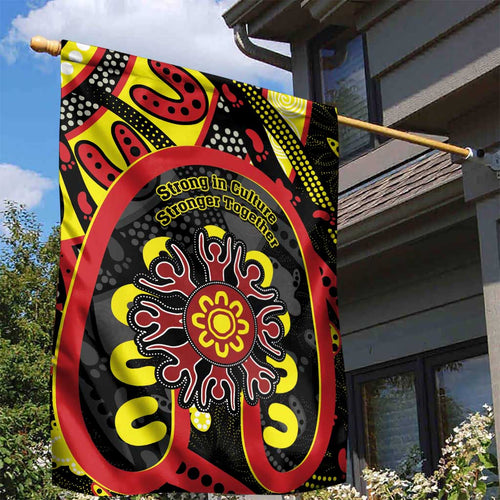 Australia Indigenous Children's Day Garden Flag Strong In Culture Stronger Together Aboriginal Art