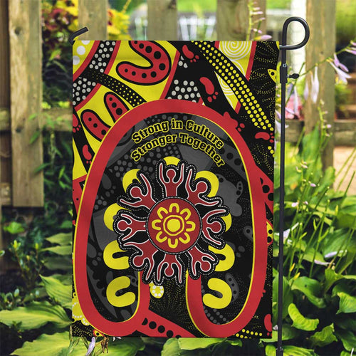 Australia Indigenous Children's Day Garden Flag Strong In Culture Stronger Together Aboriginal Art