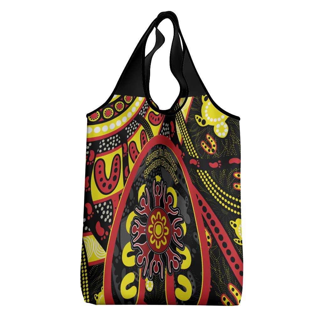 Australia Indigenous Children's Day Grocery Bag Strong In Culture Stronger Together Aboriginal Art