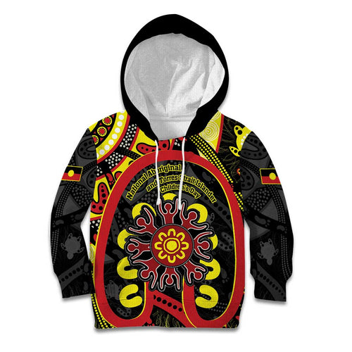 Australia Indigenous Children's Day Kid Hoodie Strong In Culture Stronger Together Aboriginal Art