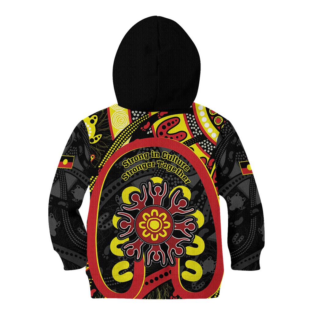Australia Indigenous Children's Day Kid Hoodie Strong In Culture Stronger Together Aboriginal Art