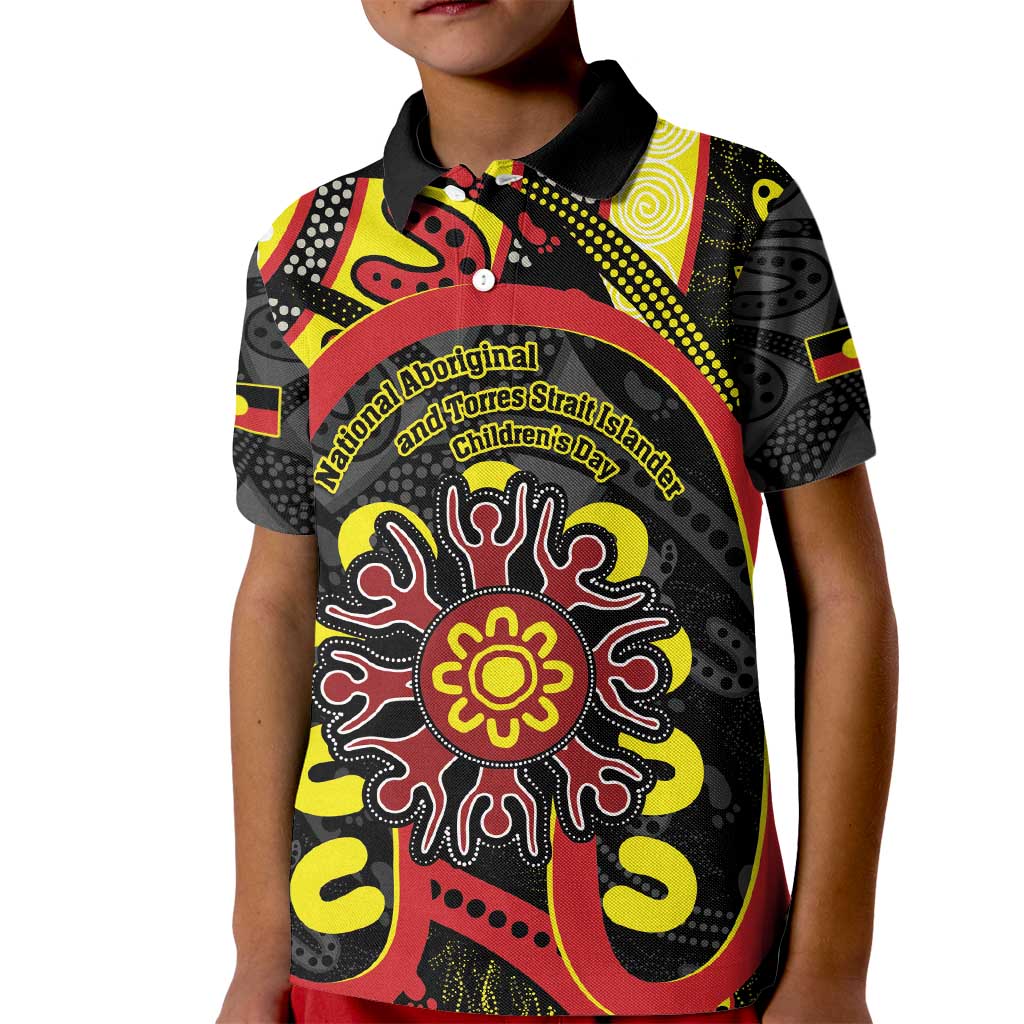 Australia Indigenous Children's Day Kid Polo Shirt Strong In Culture Stronger Together Aboriginal Art