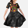 Australia Indigenous Children's Day Kid Short Sleeve Dress Strong In Culture Stronger Together Aboriginal Art