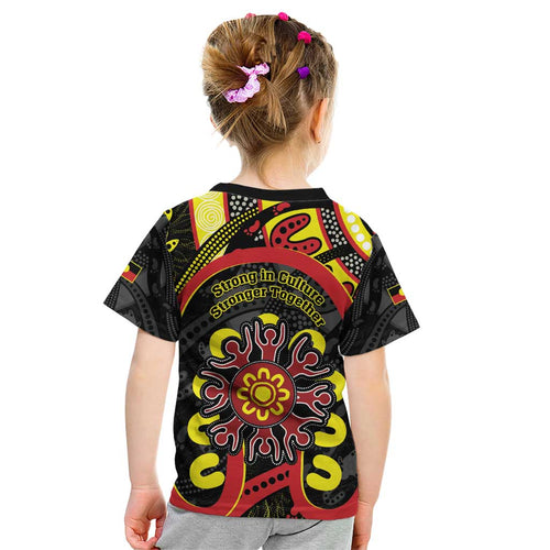 Australia Indigenous Children's Day Kid T Shirt Strong In Culture Stronger Together Aboriginal Art