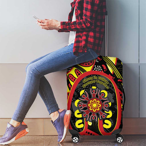 Australia Indigenous Children's Day Luggage Cover Strong In Culture Stronger Together Aboriginal Art