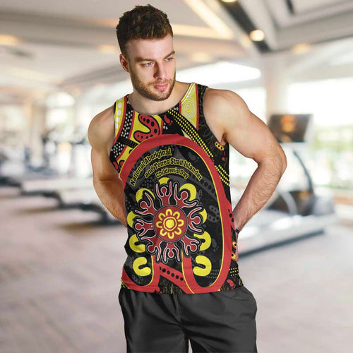 Australia Indigenous Children's Day Men Tank Top Strong In Culture Stronger Together Aboriginal Art